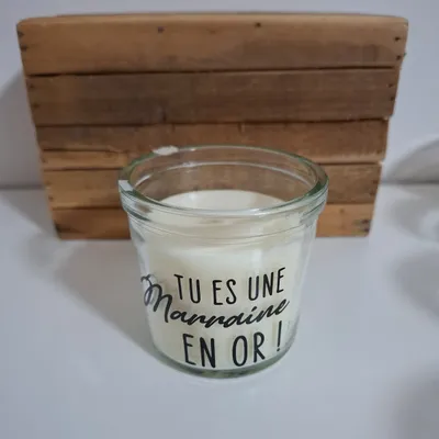 Bougie "Tu es une marraine en or"